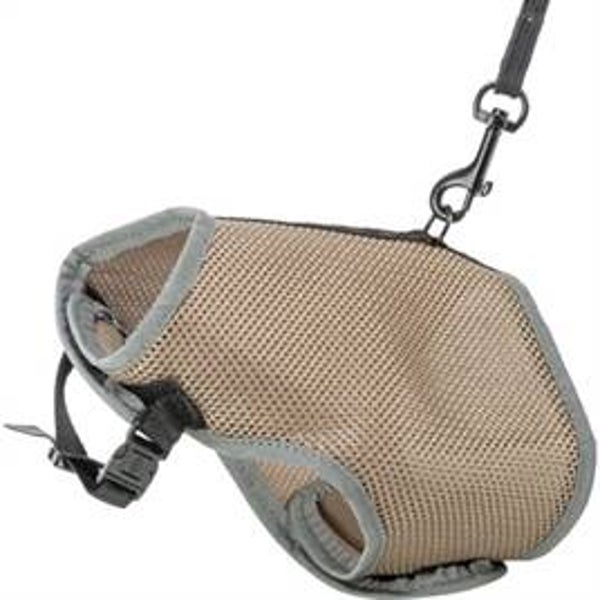 TRIXIE SOFTTUIG KAT MET RIEM TAUPE 24-42X120 CM