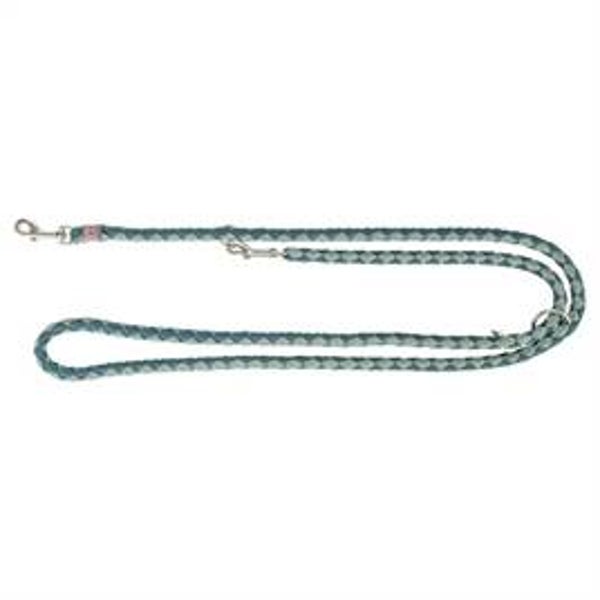 TRIXIE HONDENRIEM CAVO VERSTELBAAR PETROL / SALIE GROEN 200X1,8 CM