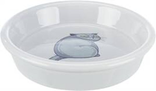 TRIXIE VOERBAK / WATERBAK BOZE KAT GRIJS 13 CM 250 ML