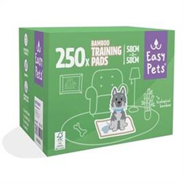 EASYPETS PUPPY TRAINING PADS BAMBOO 58X58 CM 250 ST