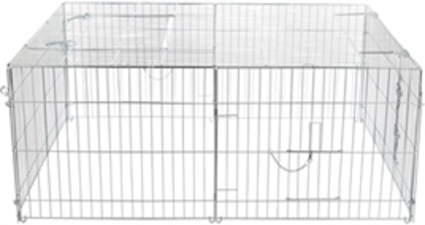 TRIXIE NATURA KNAAGDIERREN MET DAK GEGALVANISEERD METAAL 144X58X116 CM