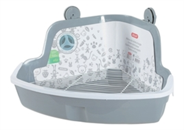 ZOLUX HOEKTOILET KNAAGDIER GRIJS 41,5X31X20,5 CM