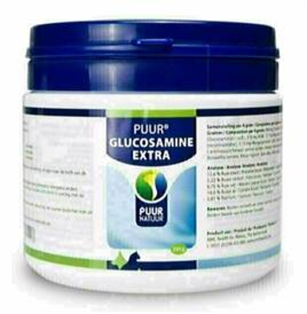 PUUR NATUUR GLUCOSAMINE EXTRA (COMPLEET) VOOR HOND EN KAT 250 GR