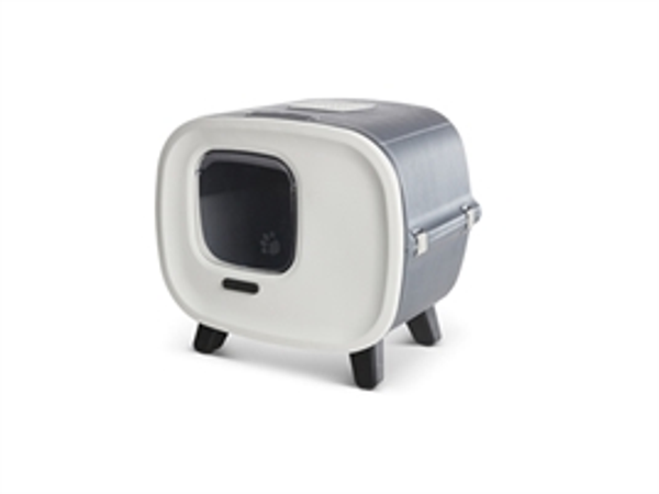 SAVIC KATTENBAK MIRA DELUXE ANTRACIET / WIT 56X45X50,5 CM