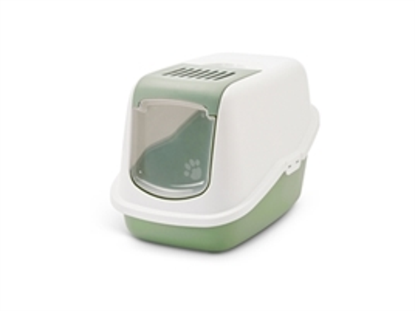 SAVIC KATTENBAK NESTOR BOTANICAL GROEN 56X39X38,5 CM