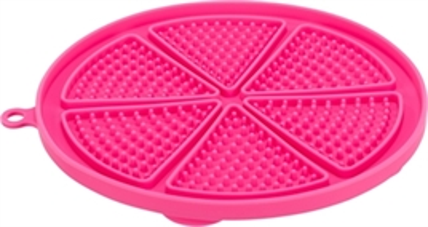 TRIXIE LICK'N'SNACK MAT MET ZUIGNAPPEN SILICONEN ROZE 18 CM 3 ST