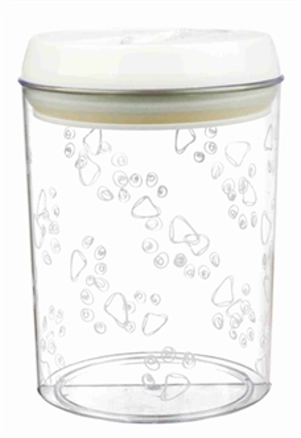 TRIXIE VOORRAADPOT KUNSTSTOF TRANSPARANT / WIT 1,5 LTR 17,5 CM