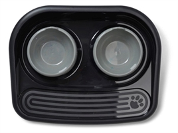 SAVIC BUTLER VOERSTATION HAPPY PLANET ZWART 45X36X8 CM