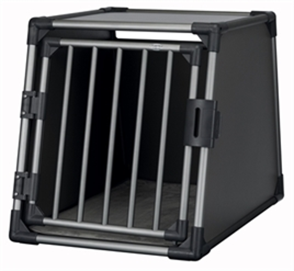 TRIXIE VERVOERSBOX ALUMINIUM GRAFIET M–L: 86X61X65 CM