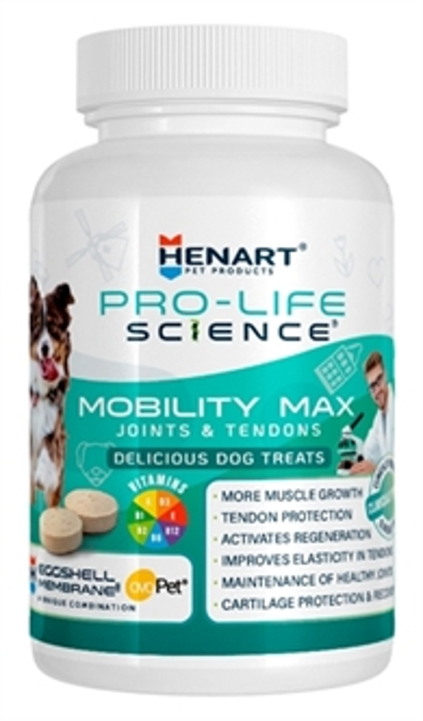 HENART PRO LIFE SCIENCE HOND MOBILITY MAX GEWRICHT EN PEES 150 GR 100 TBL