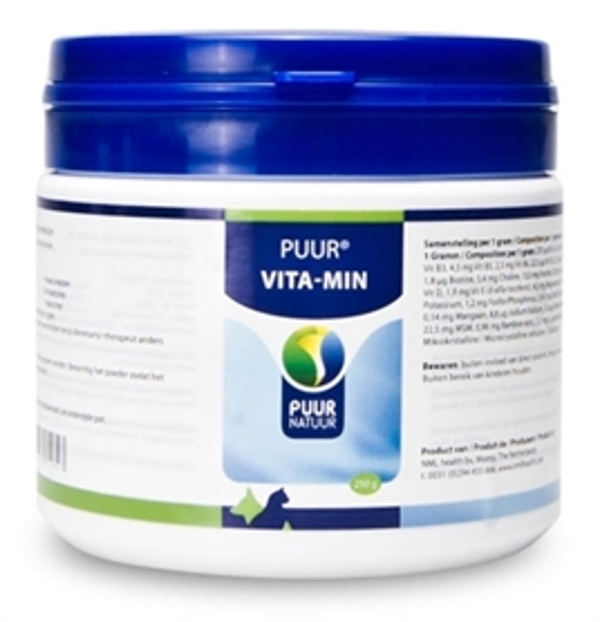 PUUR NATUUR VITA-MIN (VITAMINEN EN MINERALEN) HOND EN KAT 250 GR