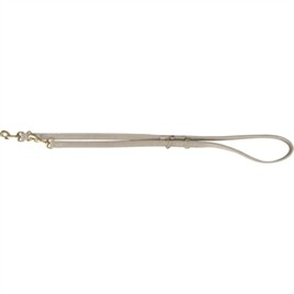TRIXIE HONDENRIEM PURE VERSTELBAAR LEER LICHTGRIJS M-L 200X2 CM
