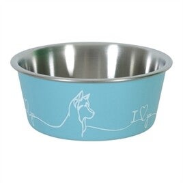 ZOLUX LOVE VOERBAK HOND BLAUW 20,6 CM 1.7 LTR