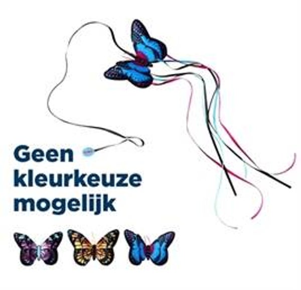 KONG KATTENHENGEL VLINDER ASSORTI 14X2,5X101,5CM