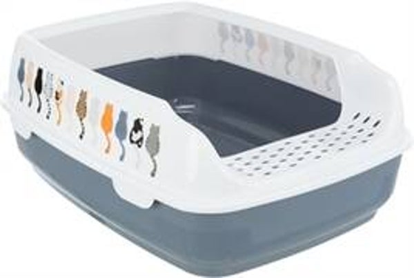 TRIXIE KATTENBAK DELIO PAARS / WIT 48X35X20 CM
