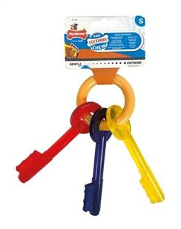 NYLABONE PUPPY CHEW BIJTSLEUTELS BACONSMAAK TOT 11 KG