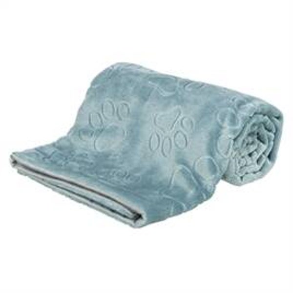 TRIXIE HONDENDEKEN BARRY SOFTPLUCHE BLAUW / GRIJS 150X100 CM