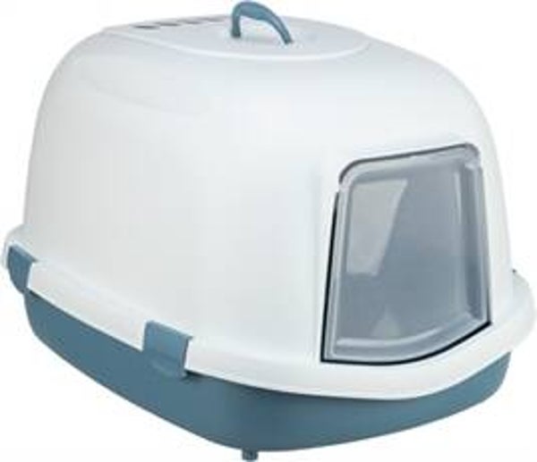 TRIXIE KATTENBAK PRIMO XXL TOP MET KAP BLAUW / WIT 71X56X47 CM