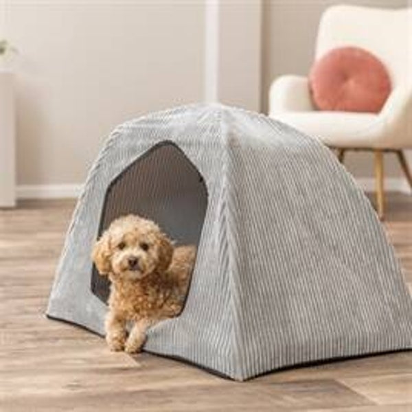 TRIXIE HONDENMAND TENT JONNA VITAL RIBSTOF LICHTGRIJS 75X55X55 CM