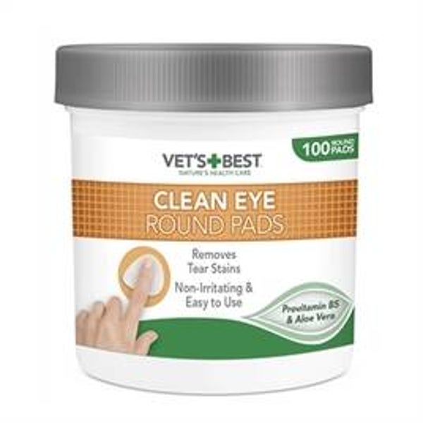 VETS BEST CLEAN EYE ROUND PADS 100 ST