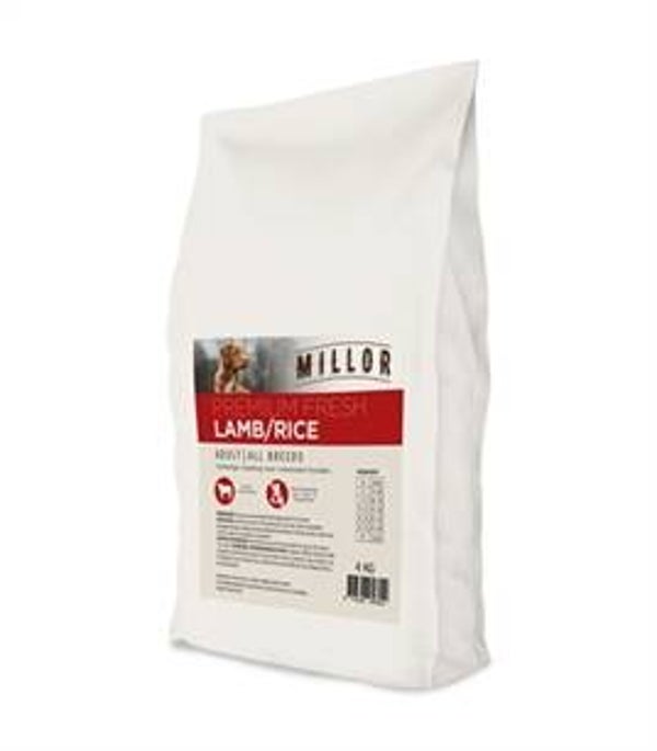 MILLOR PREMIUM EXTRUDED FRESH ADULT LAMB / RICE 4 KG