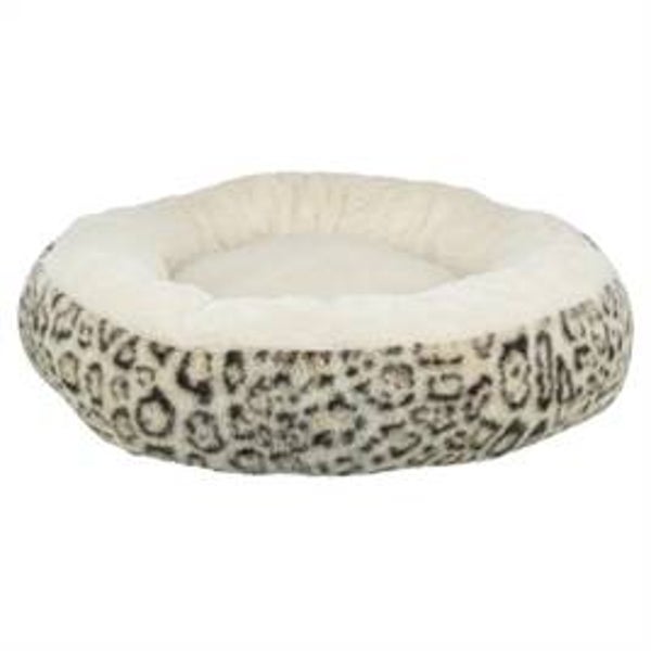 TRIXIE HONDENMAND LEO SOFT ROND PLUCHE CREME / PANTERPRINT 50 CM