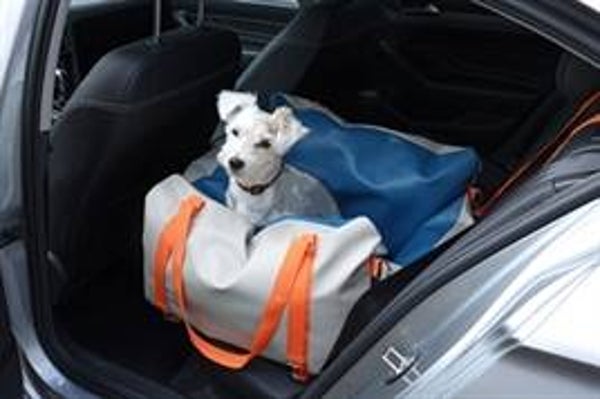 AUTOSTOEL / REISMAND HONDENMAND BEIGE / BLAUW / ORANJE 70X54X33 CM