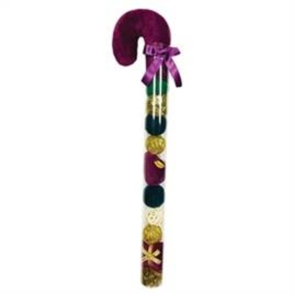 HAPPY PET GEMSTONE FOREST KERSTSTOK CANDY CANE MET 10 SPEELTJES 52X10X4 CM