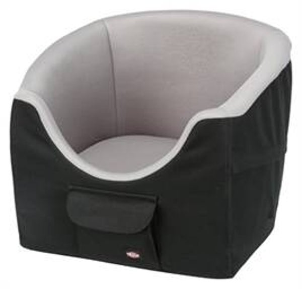 TRIXIE HONDENMAND AUTOSTOEL ZWART / GRIJS 45X42X39 CM