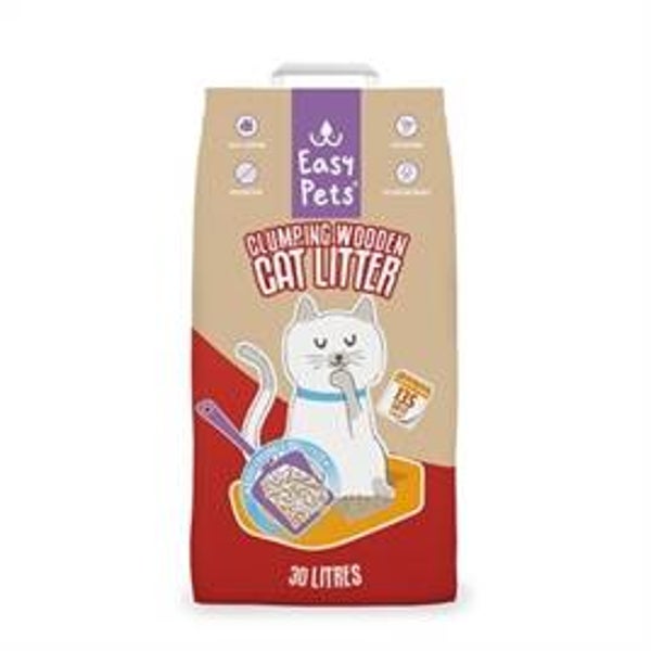 EASYPETS KATTENBAKVULLING CLUMPIING WOOD 30 LTR