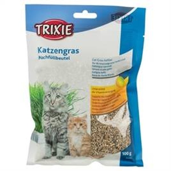 TRIXIE KATTENGRAS ZAAD NAVULZAKJE VOOR #4232 12X100 GR