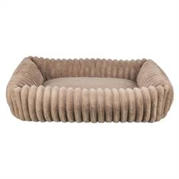 TRIXIE HONDENMAND LONNI RIBFLUWEEL HOEKIG LICHTBRUIN 65X50 CM