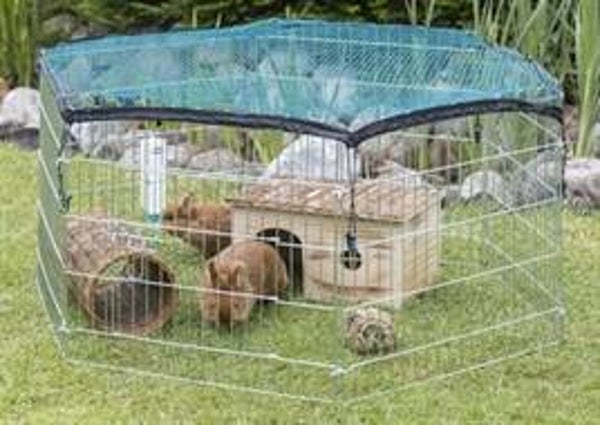 TRIXIE NATURA KNAAGDIERREN MET BESCHERMNET DIA 126 CM 63X58 CM