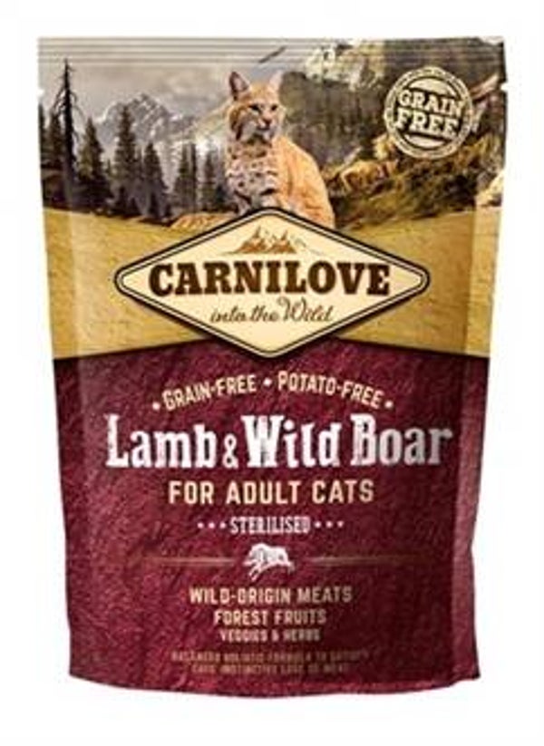CARNILOVE LAMB / WILD BOAR STERILISED 400 GR