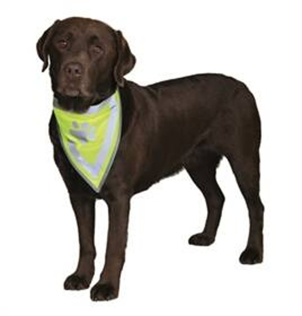 TRIXIE REFLECTERENDE BANDANA GEEL S-M 29-42 CM 2 ST