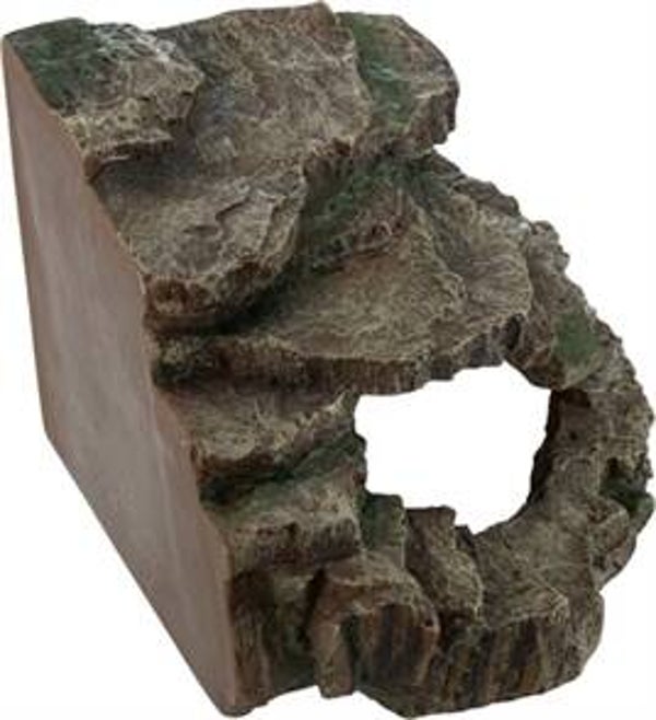 TRIXIE REPTILAND HOEKROTS REGENWOUD MET SCHUILPLAATS EN PLATFORM 26X26X20 CM
