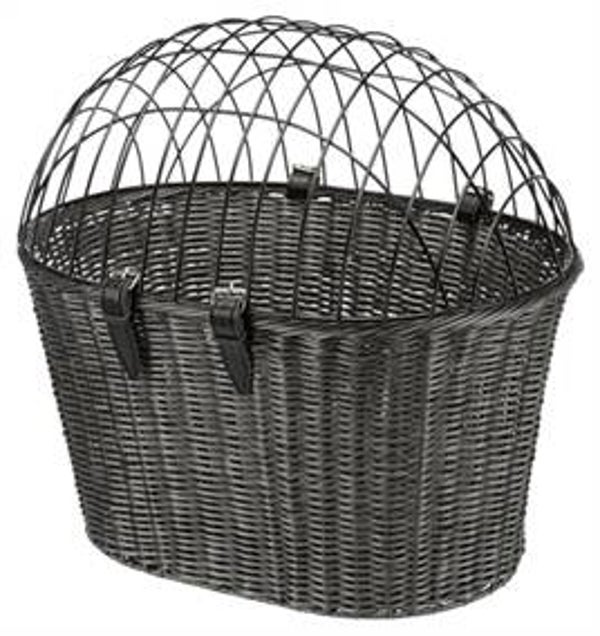 TRIXIE STUUR FIETSMAND MET DRAADKAP ANTRACIET 44X41X34 CM