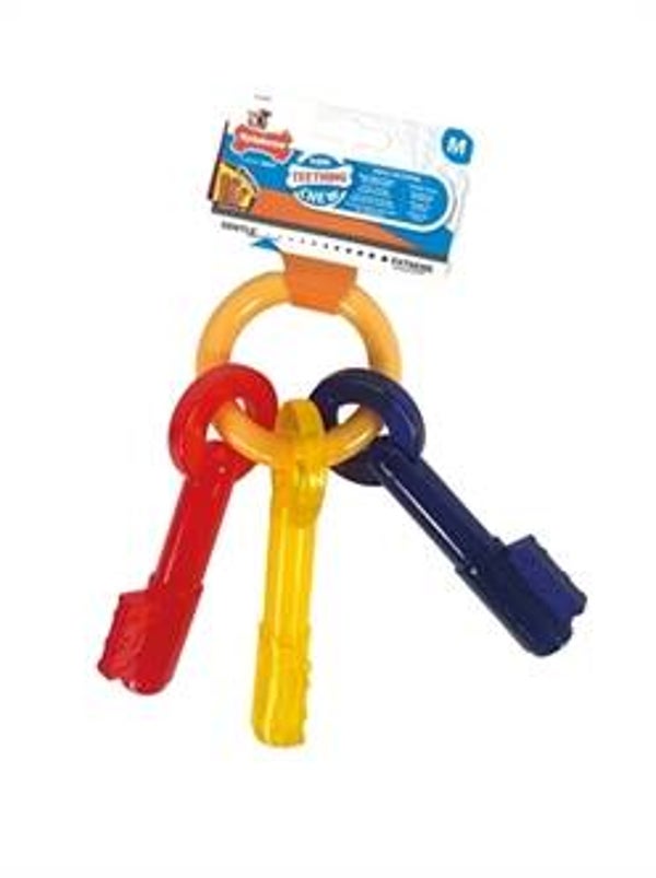NYLABONE PUPPY CHEW BIJTSLEUTELS BACONSMAAK TOT 16 KG