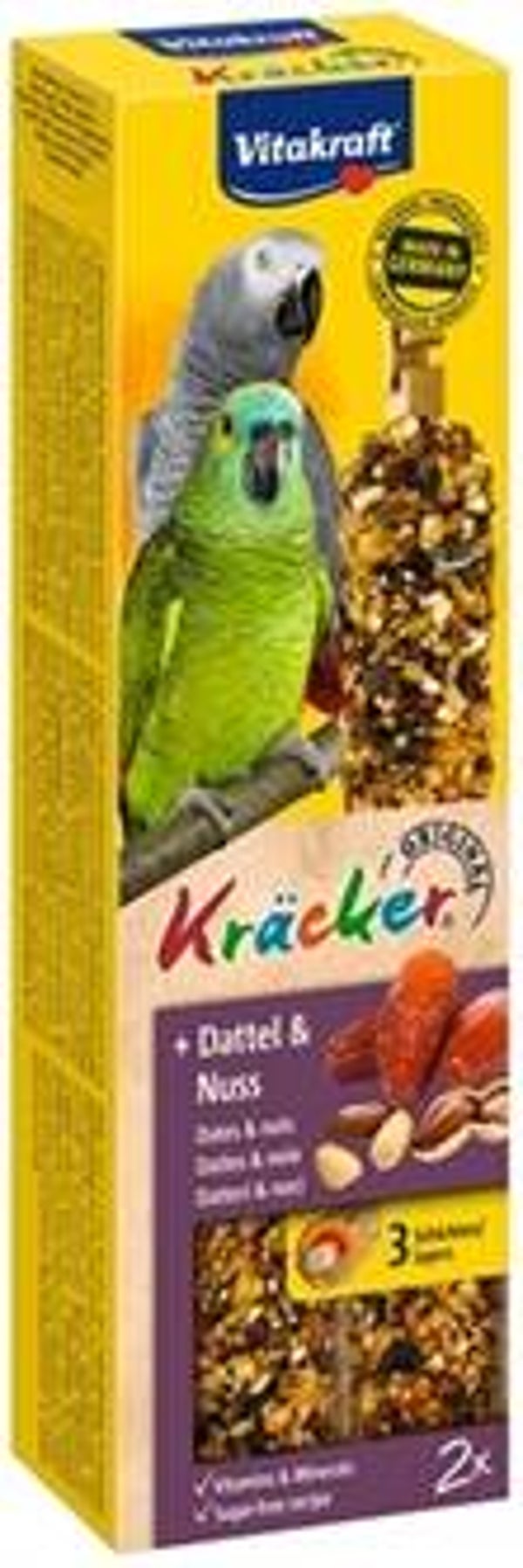 VITAKRAFT PAPEGAAI KRACKER FRUIT/NOOT 2 IN 1