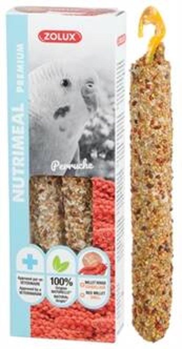 ZOLUX NUTRIMEAL STICK PARKIET RODE GIERST 110 GR 2 ST