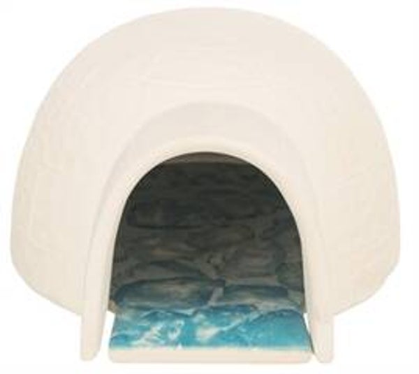 TRIXIE HAMSTER IGLO MET KOELPLAAT KERAMIEK WIT 15X13X9 CM