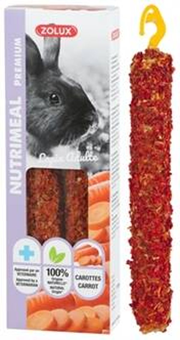ZOLUX NUTRIMEAL STICK KONIJN WORTEL 115 GR 2 ST