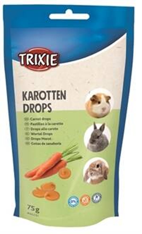 TRIXIE KNAAGDIER DROPS WORTEL 75 GR