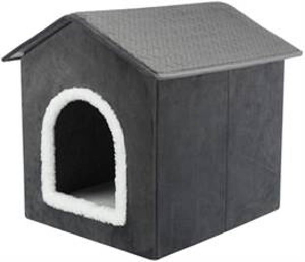 TRIXIE HONDENMAND / KATTENMAND HUIS LIVIA GRIJS / WIT 50X50X54 CM