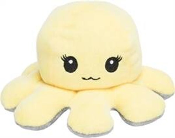 TRIXIE OCTOPUS OMKEERBAAR PLUCHE GRIJS / GEEL 19 CM