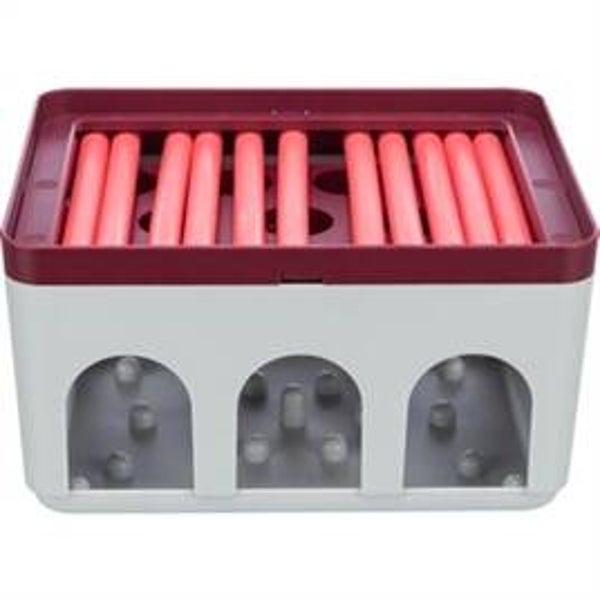 TRIXIE CAT ACTIVITY ROD BOX WIT / BORDEAUX 20X16X12 CM