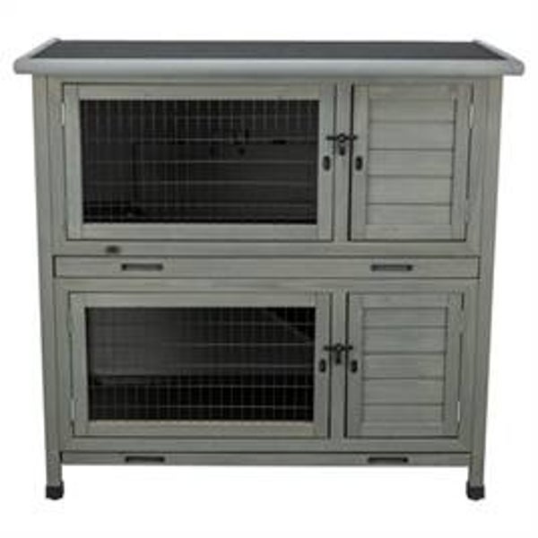 TRIXIE KNAAGDIERHOK 2 VERDIEPINGEN GRIJS 116X65X111 CM