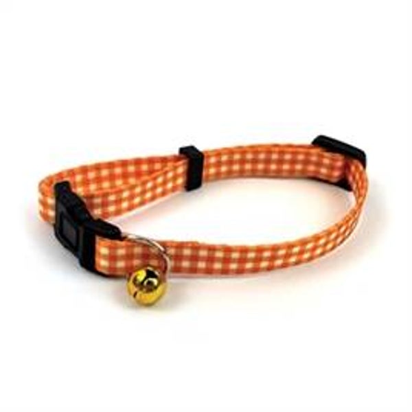 HAPPY PET TABBY PATCH HALSBAND KAT RUIT ORANJE 18-30X1 CM