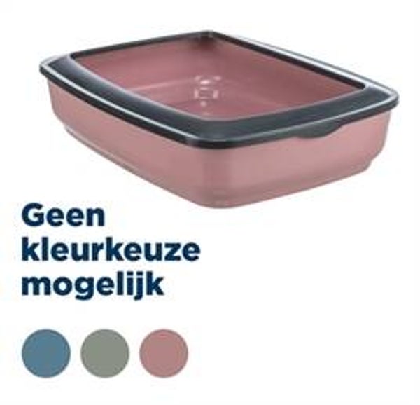 TRIXIE KATTENBAK BRISKO MET RAND ASSORTI 50X38X11 CM 3 ST