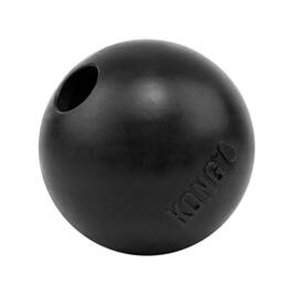 KONG EXTREME BAL MET GAT ZWART 9X9X9 CM